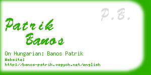 patrik banos business card